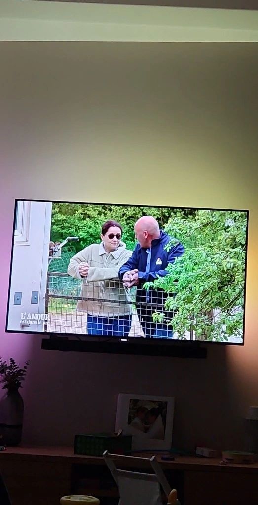 Photo d'une télévision Philips OLED 55POS9002/12 sur laquelle nous avons réparé la platine d'alimentation