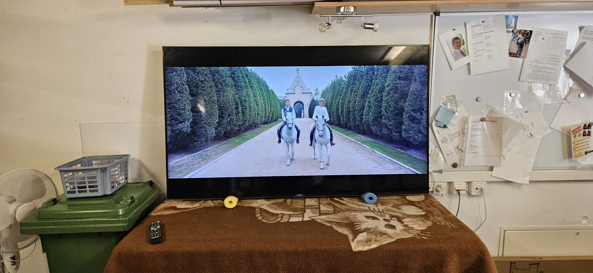 Photo d'une télévision Samsung UE65HU7580T que nous avons réparée