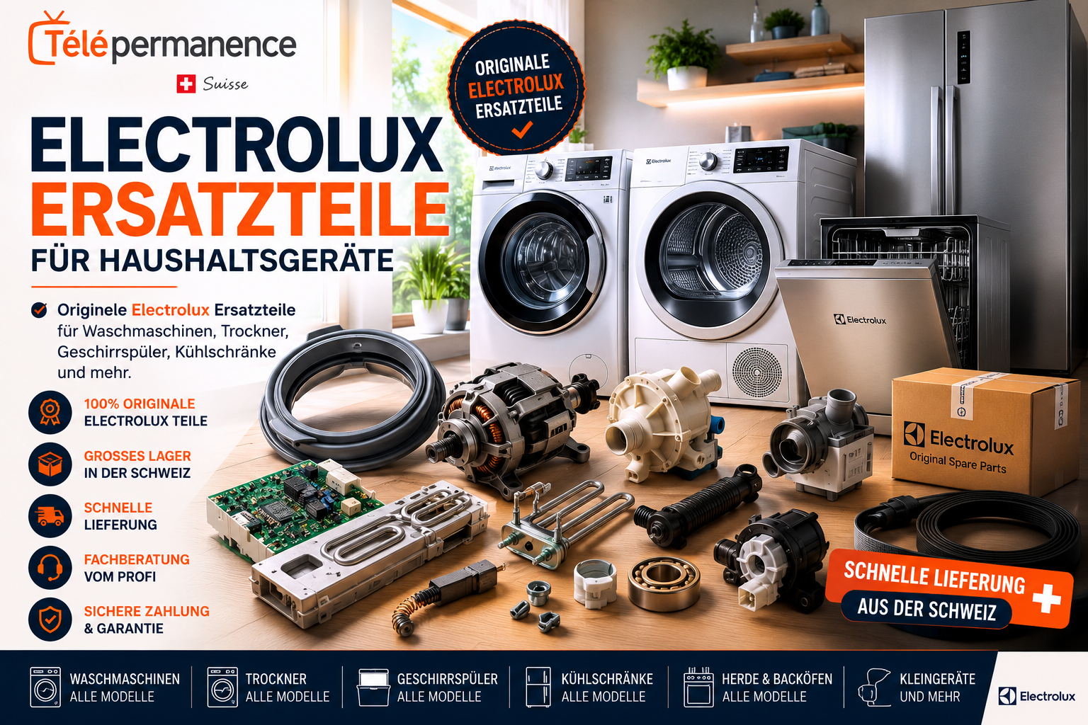 Abbildung zur Ersatzteilversorgung für Electrolux-Geräte